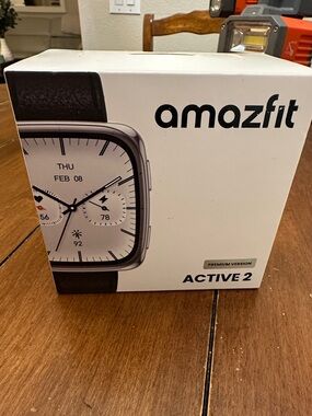 Amazfit Active 2 Smartwatch - White Dial, Black Band